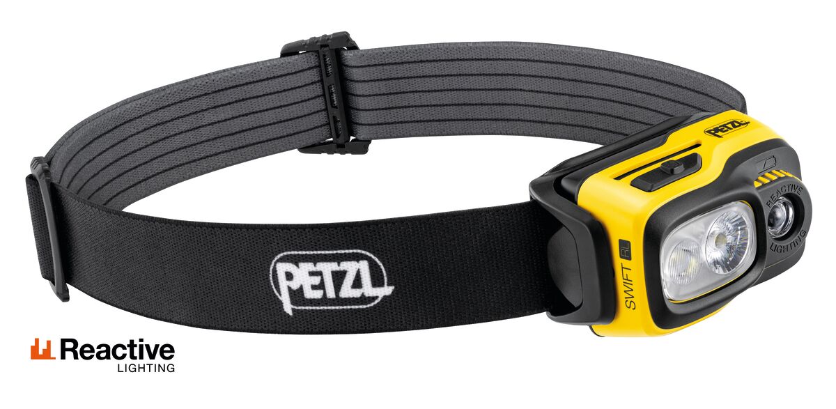 Petzl SWIFT RL 1100 Lumens REACTIVE LIGHTING Powerful Rechargeable Mixed Beam Headlamp E810AB00 - SecureHeights