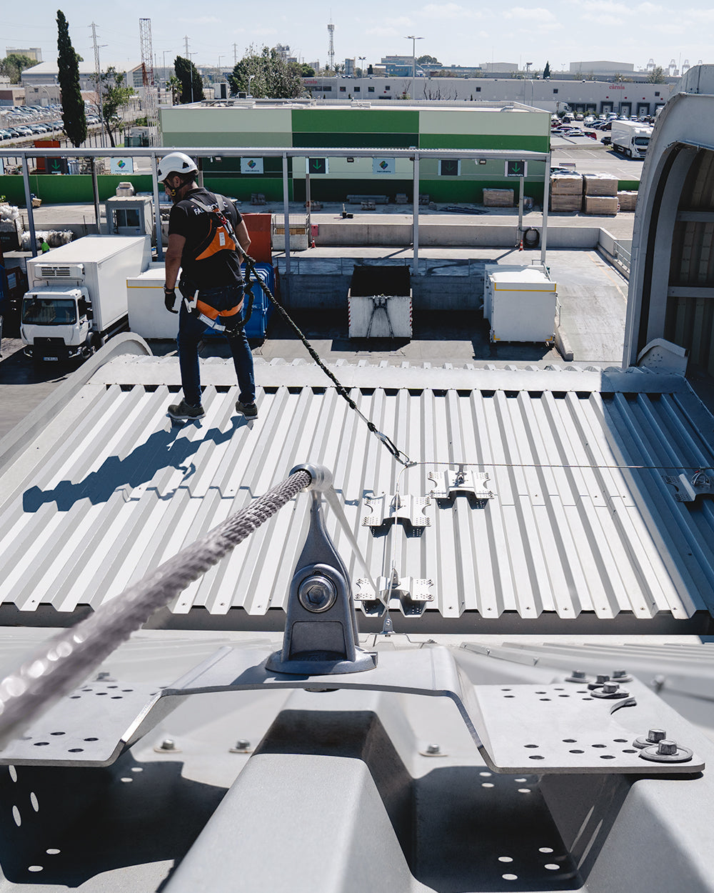 Fallprotec SecuRope Neo Pro Cable Cold Deck Lifeline System - SecureHeights