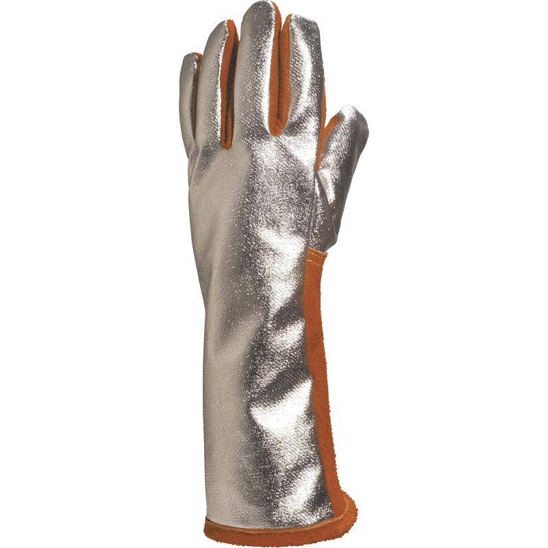 DeltaPlus TERK400 Aluminised Back Leather Hide Welders Gloves - SecureHeights