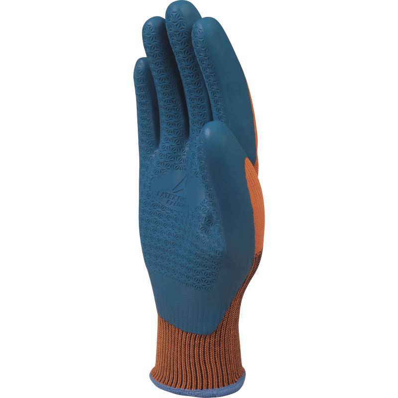 DeltaPlus VE733 Latex Coated Palm 13 Gauge Polyester Knitted Safety Gloves (10 Pairs) - SecureHeights