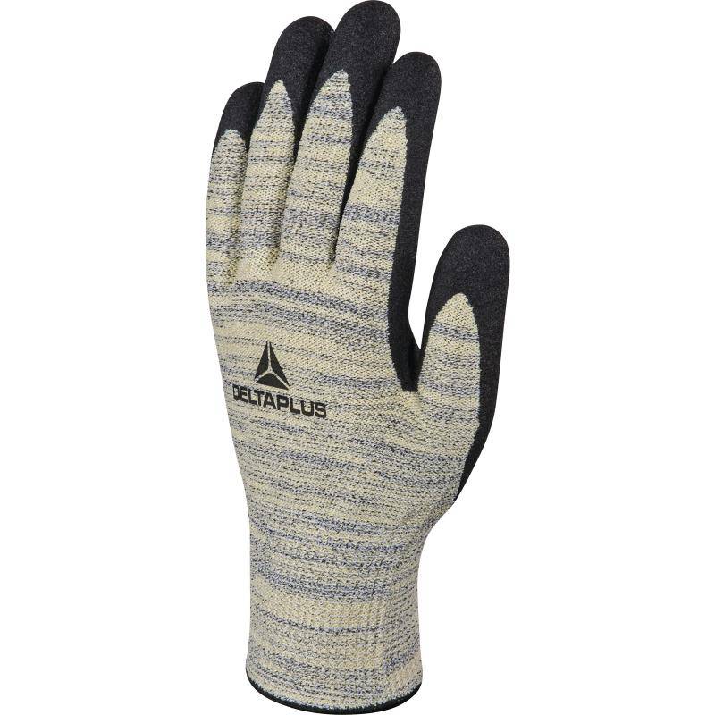 DeltaPlus VENICUTD01 Cut D Nitrile Foam Coated Palm 13 Gauge Knitted Safety Gloves (5 Pairs) - SecureHeights