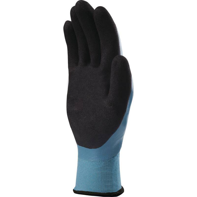DeltaPlus WET & DRY VV636BL Nitrile Coated Hand 15 Gauge Polyamide Safety Gloves (5 Pairs) - SecureHeights