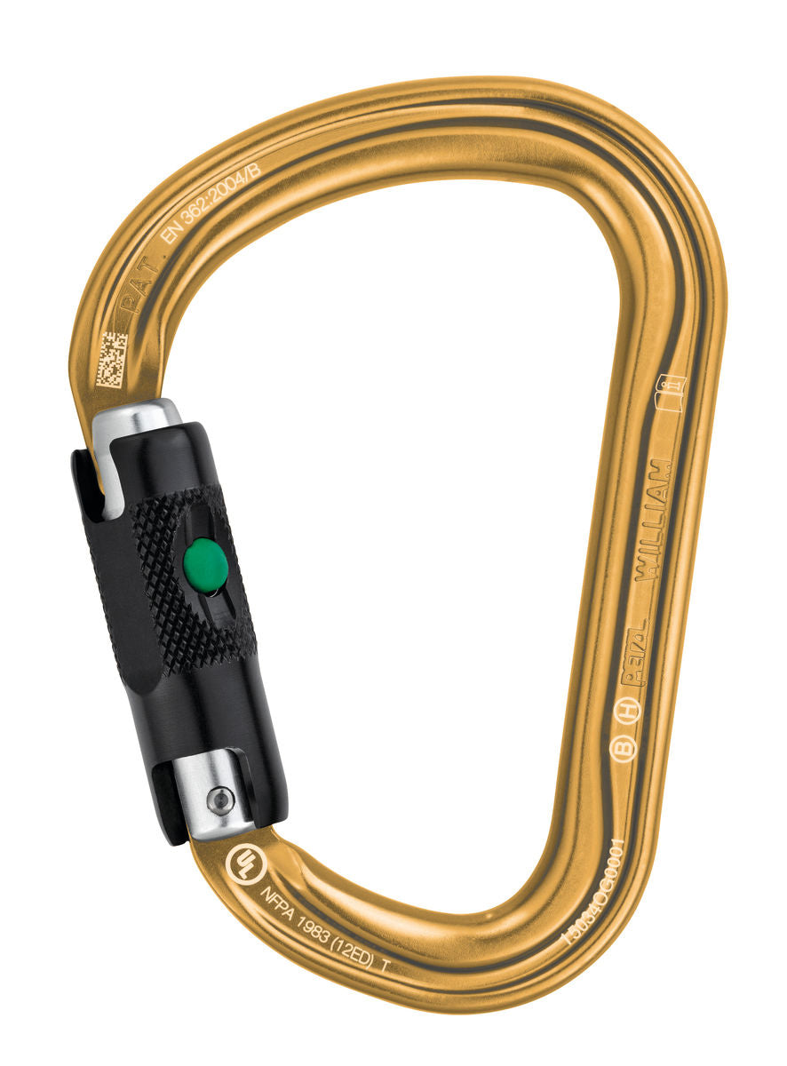 Petzl WILLIAM Lightweight Large Capacity Asymmetrical Aluminium Ball Lock Carabiner - SecureHeights