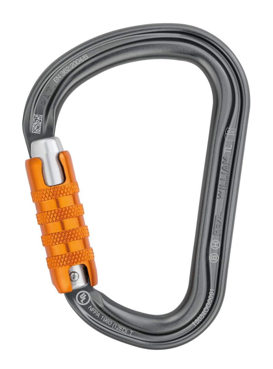 Petzl WILLIAM Lightweight Large Capacity Asymmetrical Aluminium Triact Lock Carabiner - SecureHeights