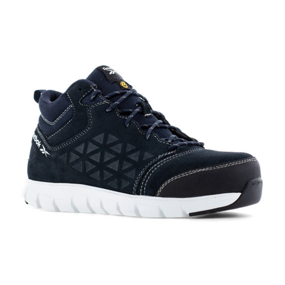 Reebok EXCEL LIGHT SAFETY IB1035 S3 ESD Suede Leather Safety Boots - Navy