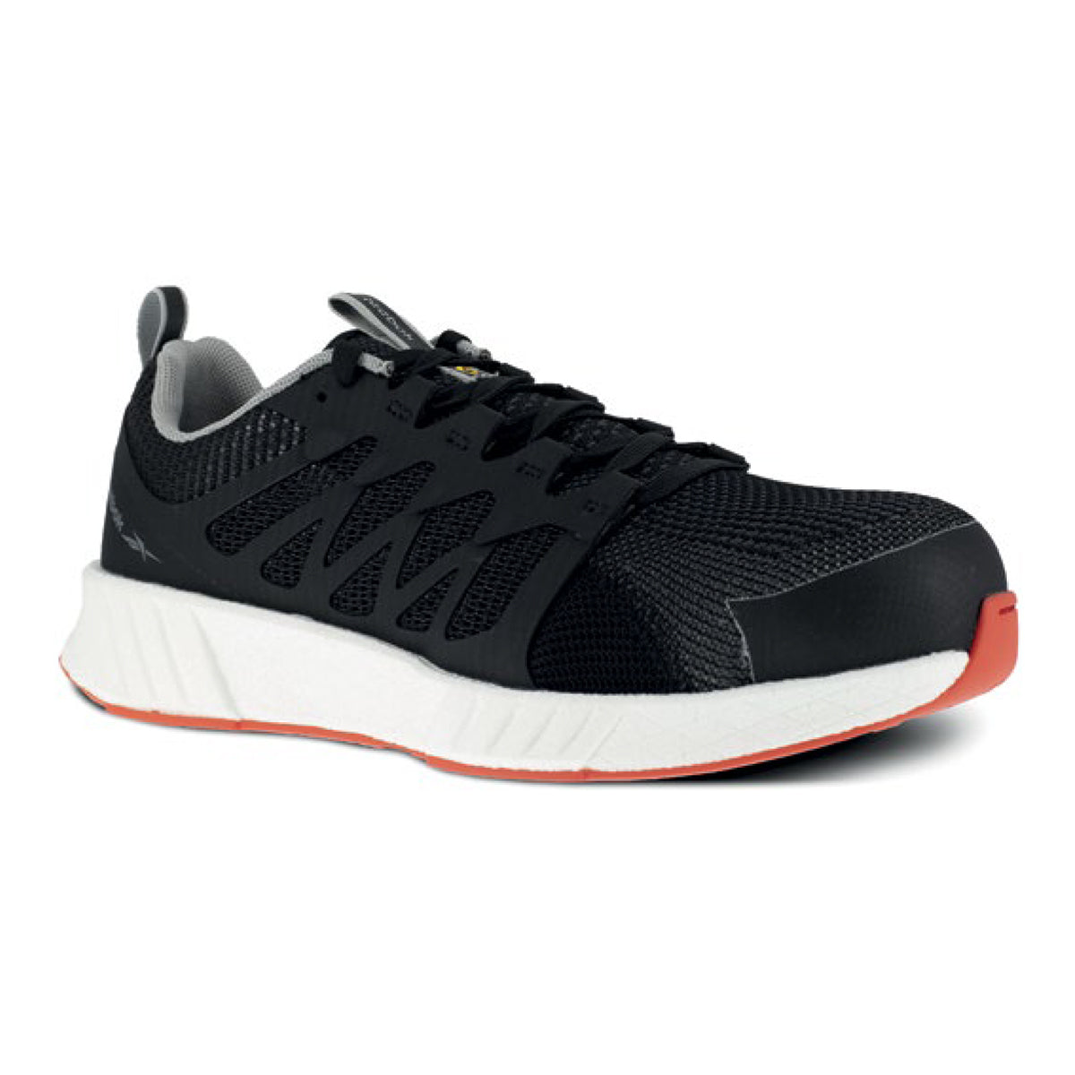 Reebok FUSION FLEXWEAVE SAFETY IB1076 S1PS ESD Ultraknit Safety Trainers - Black/White/Orange