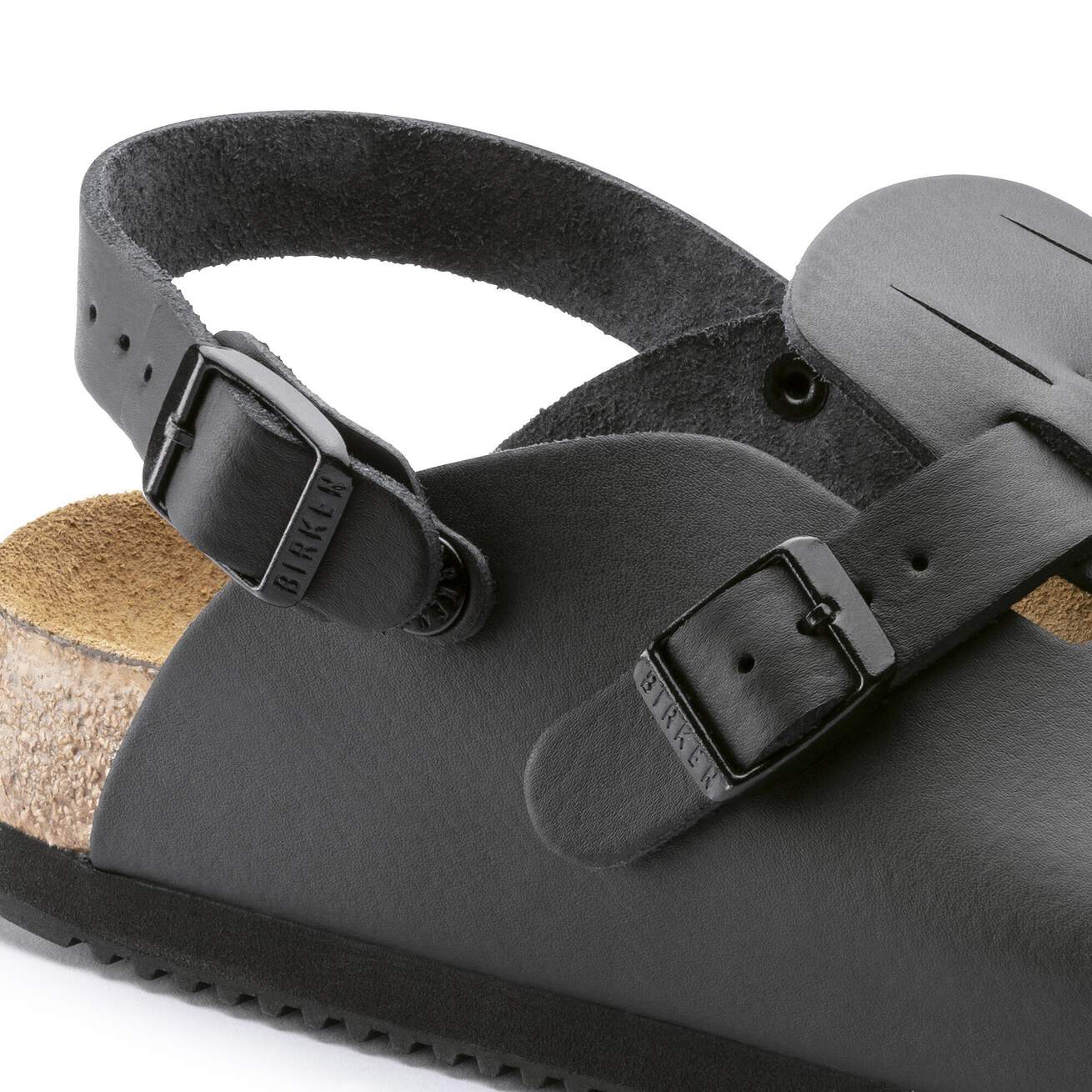Birkenstock Professional Kay SL Slingback Slip Resistant Soft Footbed Natural Leather Work Clogs - SecureHeights