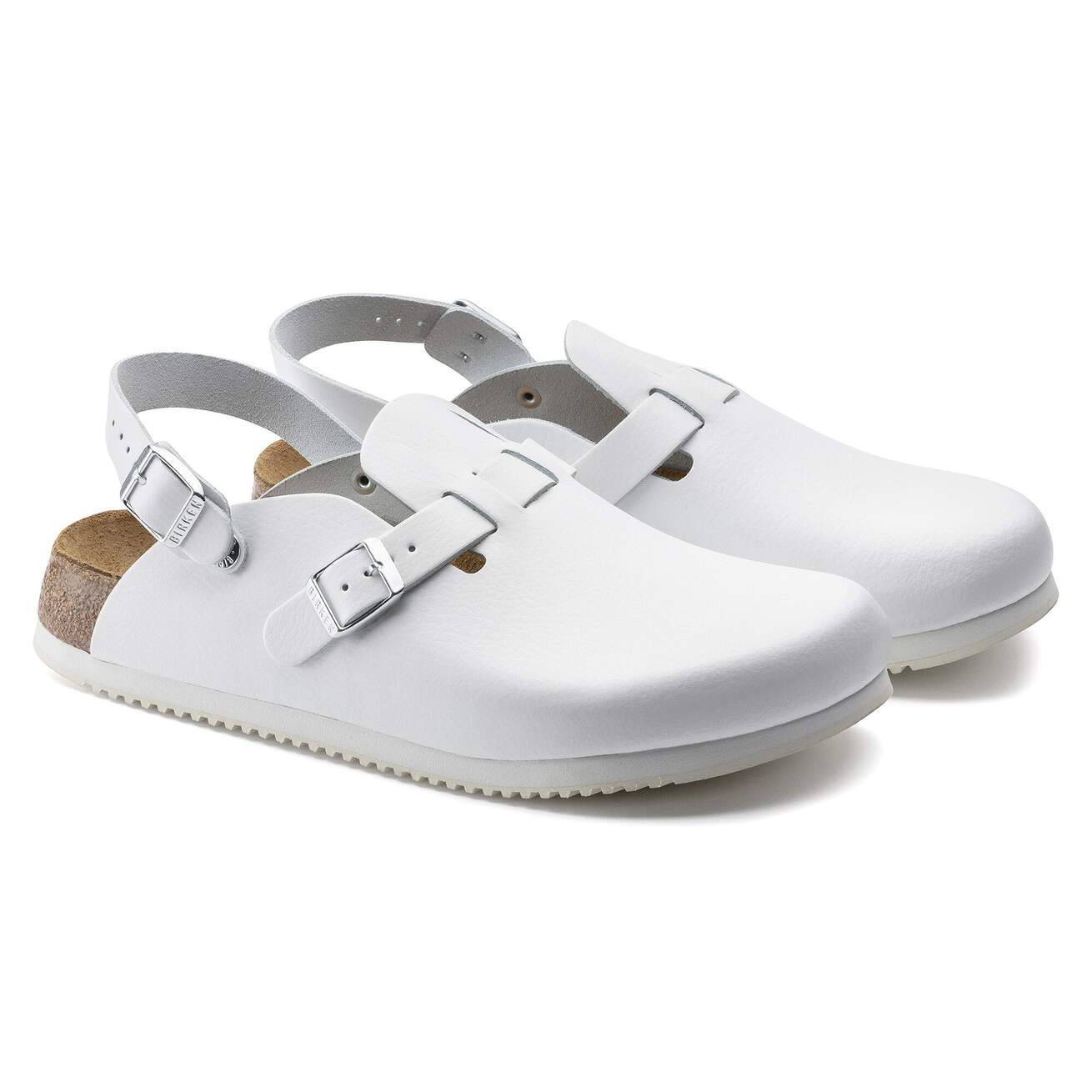 Birkenstock Professional Kay SL Slingback Slip Resistant Soft Footbed Natural Leather Work Clogs - SecureHeights
