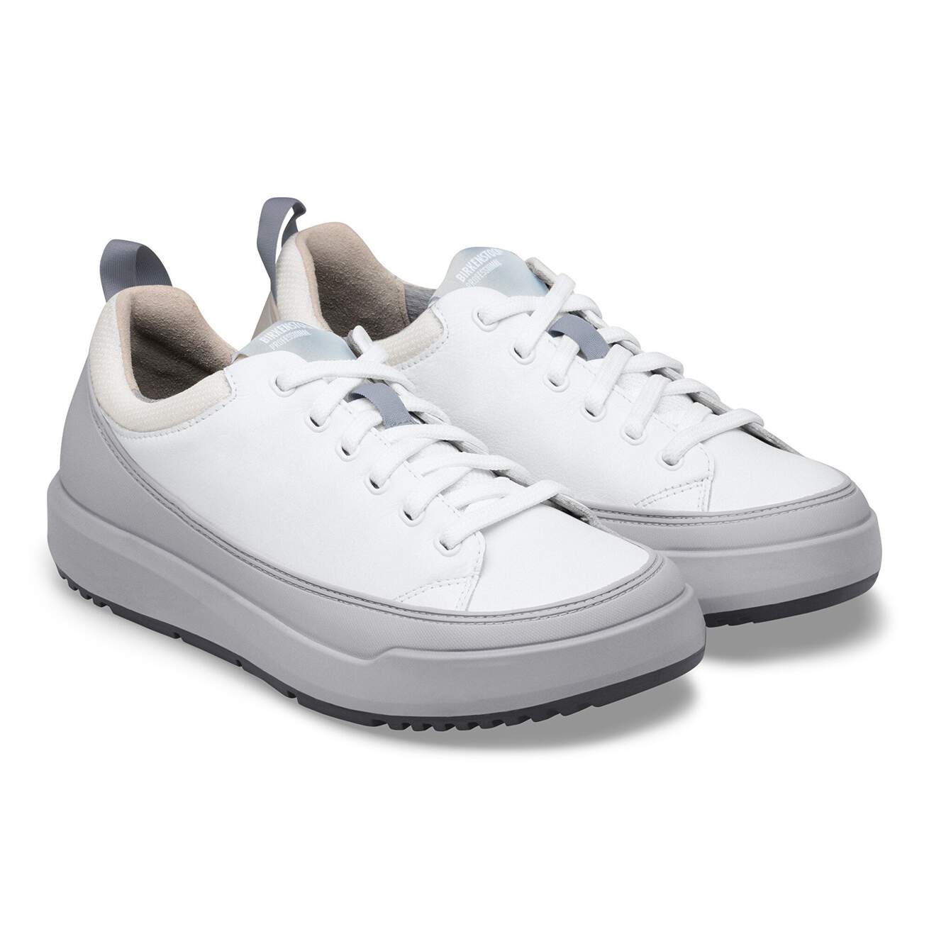 Birkenstock Professional Melbourne PRO Natural Leather Coated Work Shoes - Brilliant White - SecureHeights