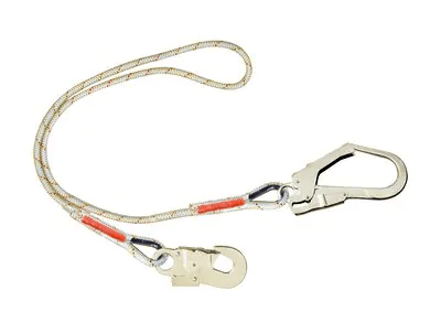 3M Protecta 1m Single Leg Rope Work Positioning Lanyard with Scaffold Hook AL410C2 - SecureHeights