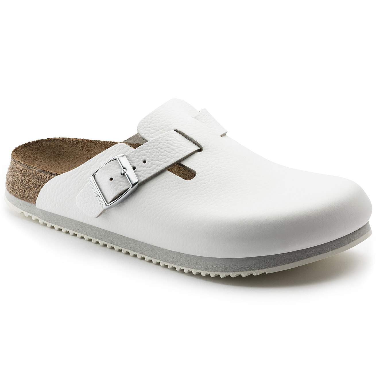 Birkenstock Professional Boston Super Grip Natural Leather Hospitality Work Clogs - SecureHeights