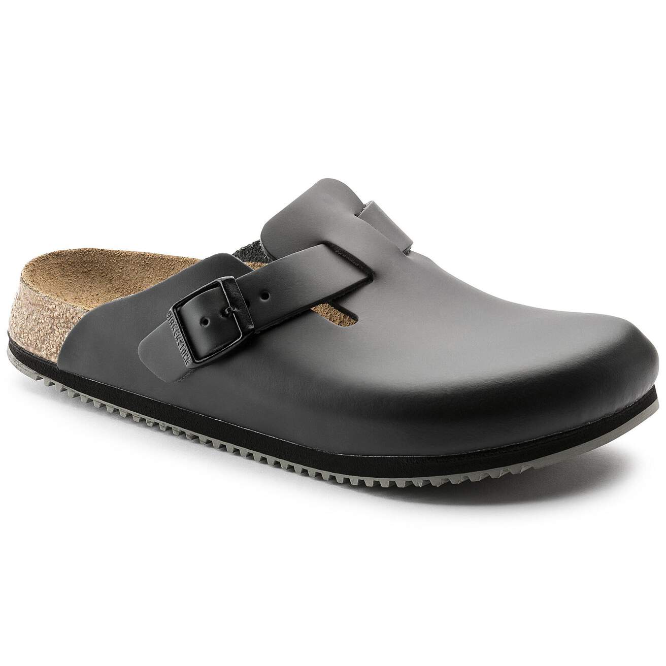 Birkenstock Professional Boston Super Grip Natural Leather Hospitality Work Clogs - SecureHeights