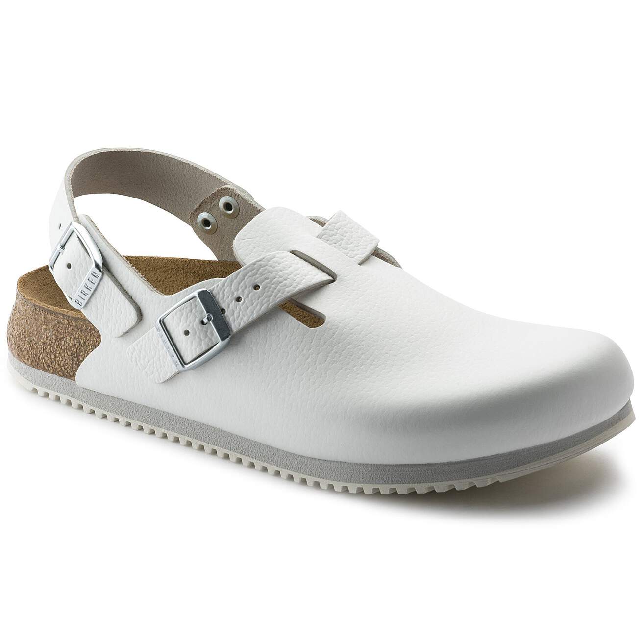 Birkenstock Professional Tokio Super Grip Natural Leather Hospitality Work Clogs - SecureHeights