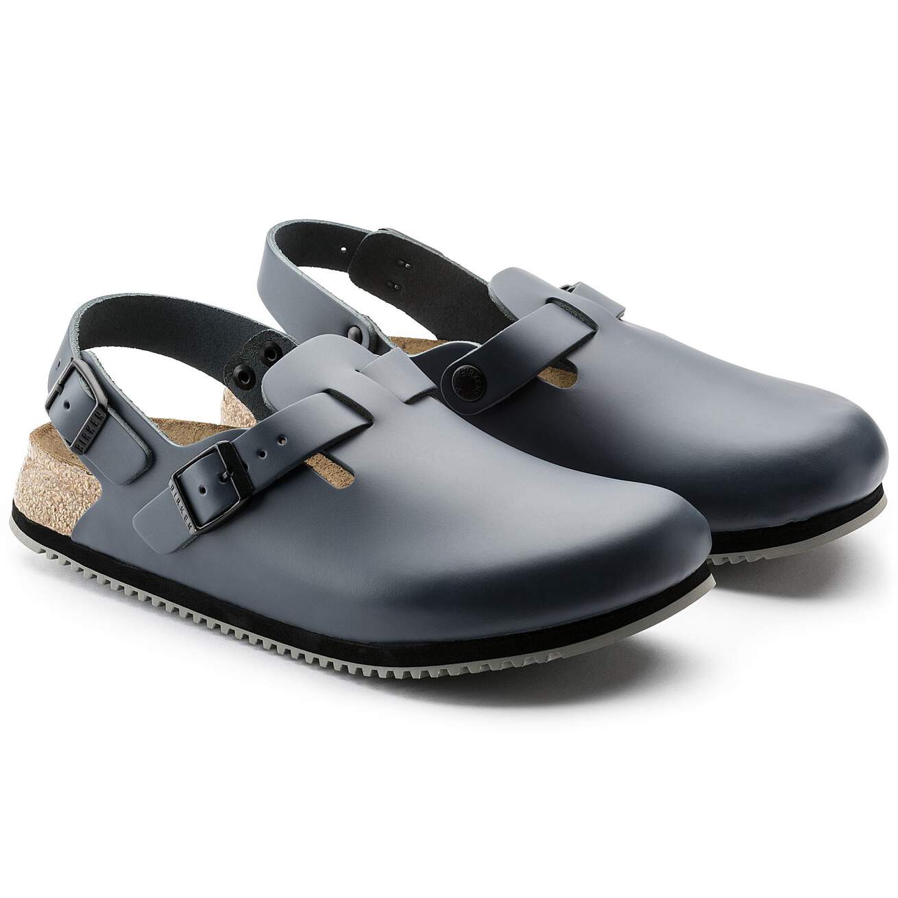 Birkenstock Professional Tokio Super Grip Natural Leather Hospitality Work Clogs - SecureHeights