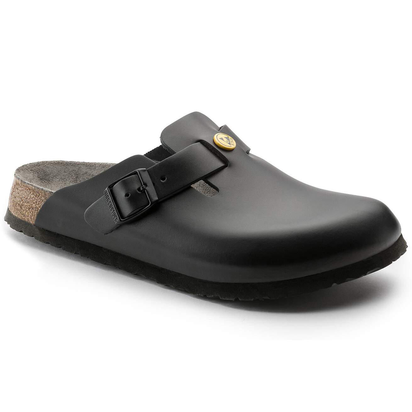 Birkenstock Professional Boston ESD Natural Leather Work Clogs - SecureHeights