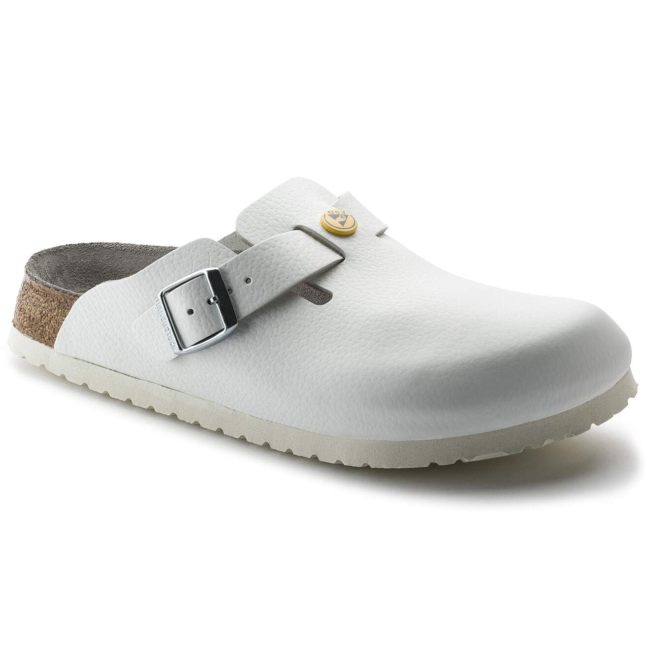 Birkenstock Professional Boston ESD Natural Leather Work Clogs - SecureHeights