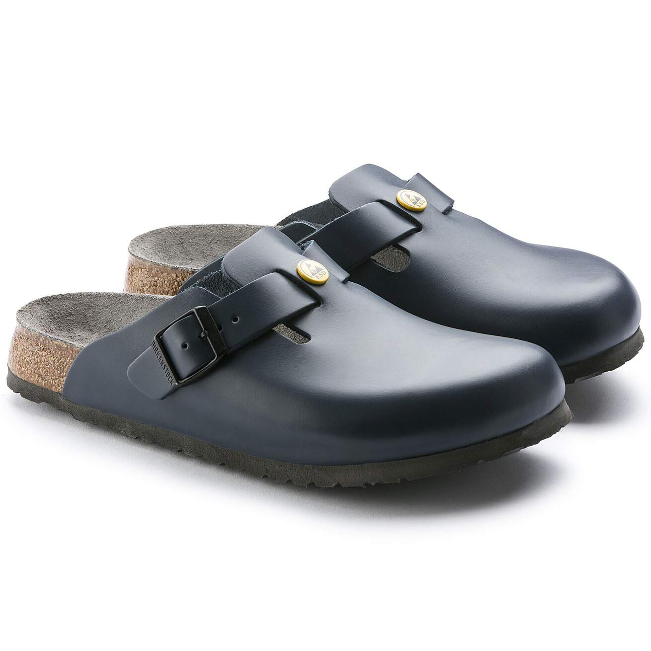 Birkenstock Professional Boston ESD Natural Leather Work Clogs - SecureHeights