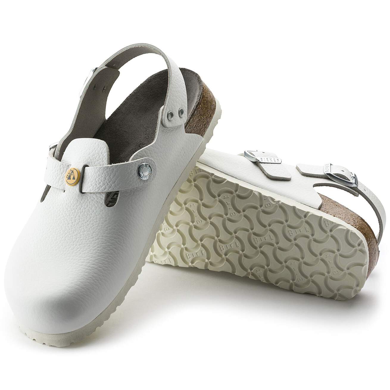 Birkenstock Professional Tokio ESD Natural Leather Hospitality Work Clogs - SecureHeights