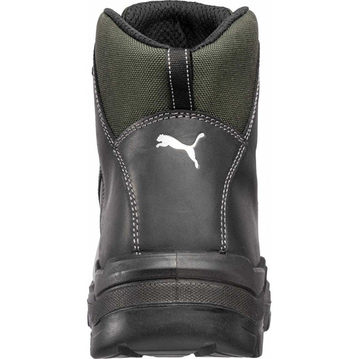 PUMA Safety SCUFF CAPS EVO CASCADES MID S3 Greased Full-Grain Leather Safety Boots - Black/Grey