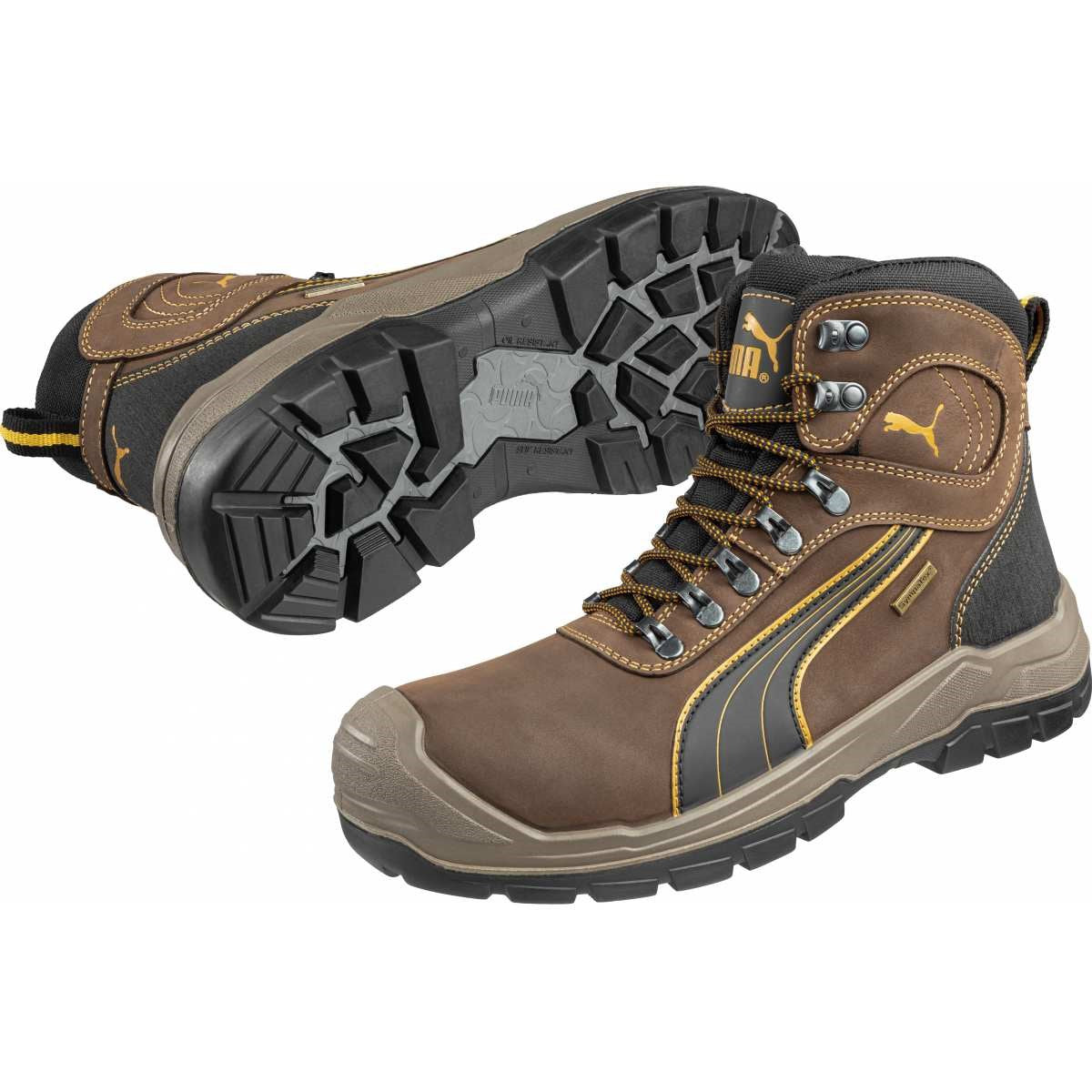 PUMA Safety SCUFF CAPS EVO SIERRA NEVADA MID S7S Greased Full-Grain Leather Safety Boots - Brown