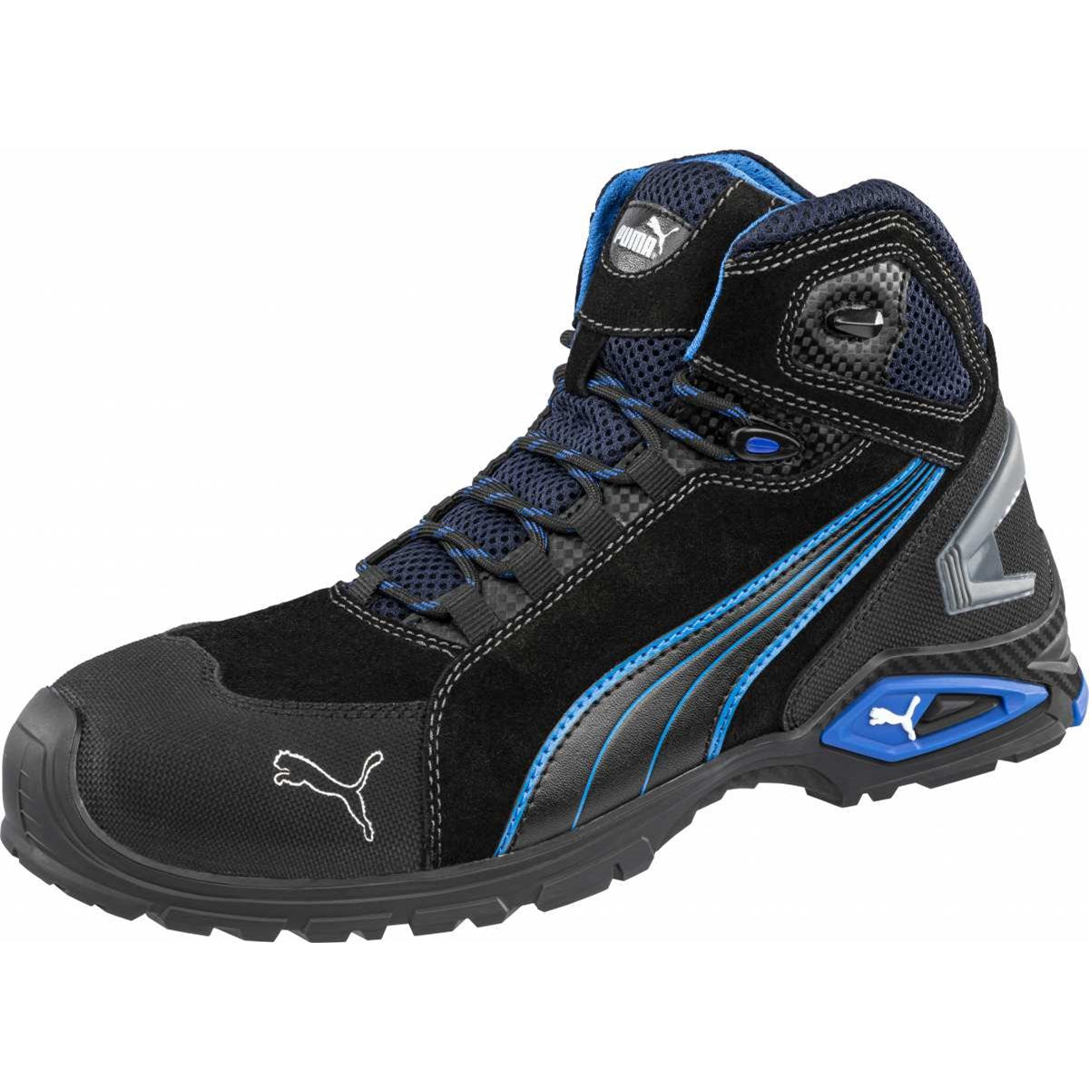 PUMA Safety METRO PROTECT RIO MID S3L Leather Safety Boots - Black/Blue
