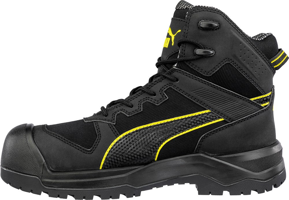 PUMA Safety HEAVY DUTY ROCK HD CTX MID S7S Synthetic Safety Boots - Black/Yellow