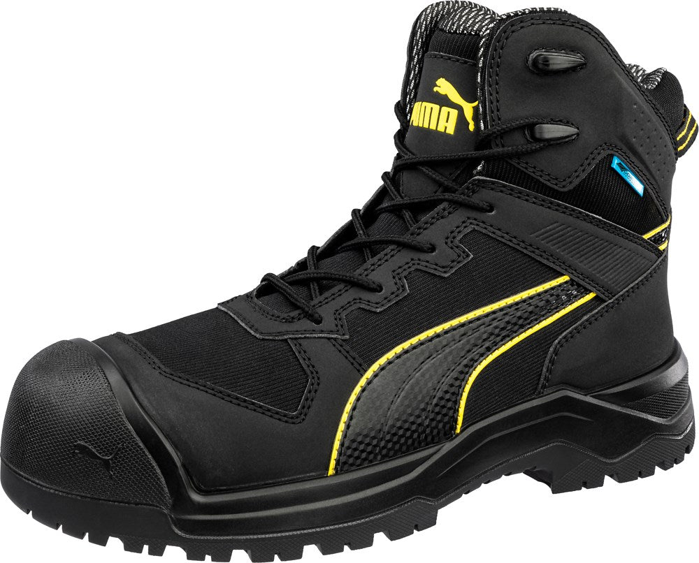 PUMA Safety HEAVY DUTY ROCK HD CTX MID S7S Synthetic Safety Boots - Black/Yellow