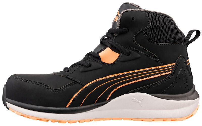 PUMA Safety MOTION WNS STEPPER MID S3S ESD Microfibre Safety Boots - Black/Orange