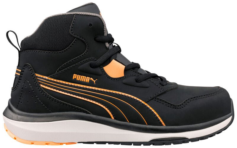 PUMA Safety MOTION WNS STEPPER MID S3S ESD Microfibre Safety Boots - Black/Orange