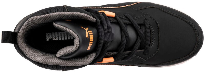 PUMA Safety MOTION WNS STEPPER MID S3S ESD Microfibre Safety Boots - Black/Orange