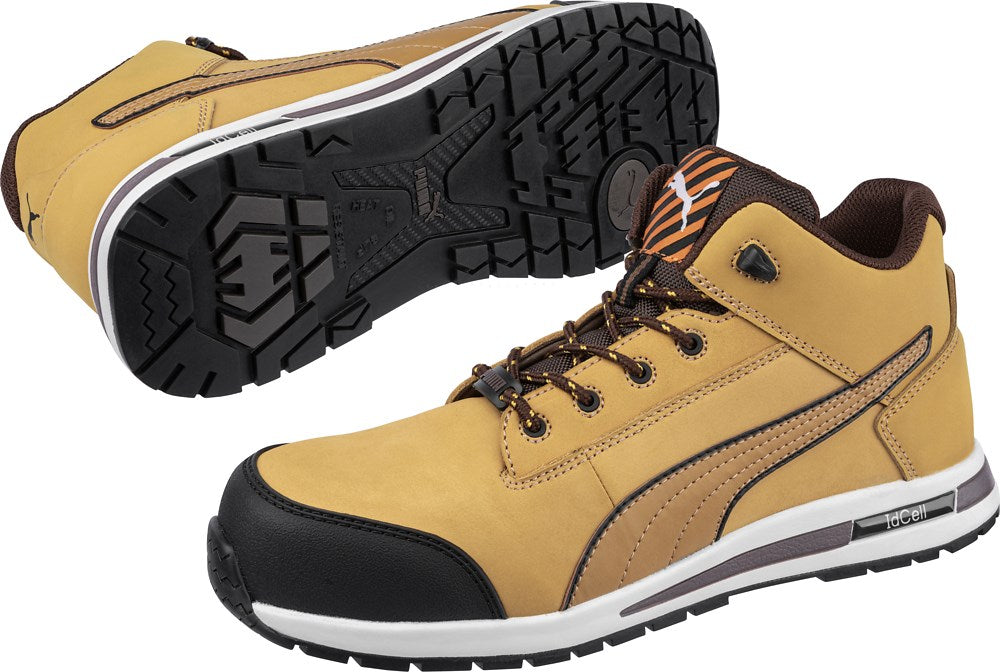 PUMA Safety URBAN PROTECT DASH MID S3 Nubuck Leather Safety Boots - Wheat