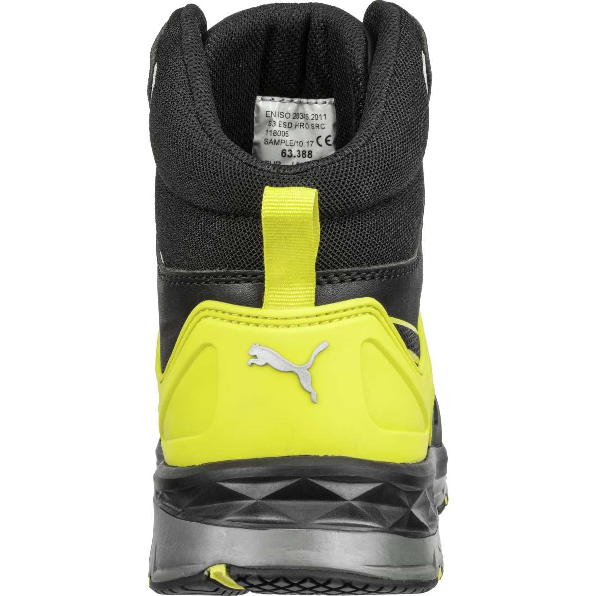 PUMA Safety MOTION PROTECT VELOCITY 2.0 MID S3 ESD Leather Safety Boots - Black/Yellow