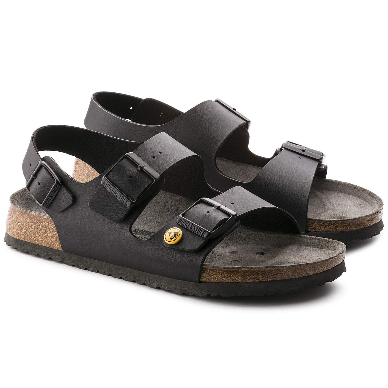 Birkenstock Professional Milano ESD Birko-Flor Work Sandals - Black - SecureHeights
