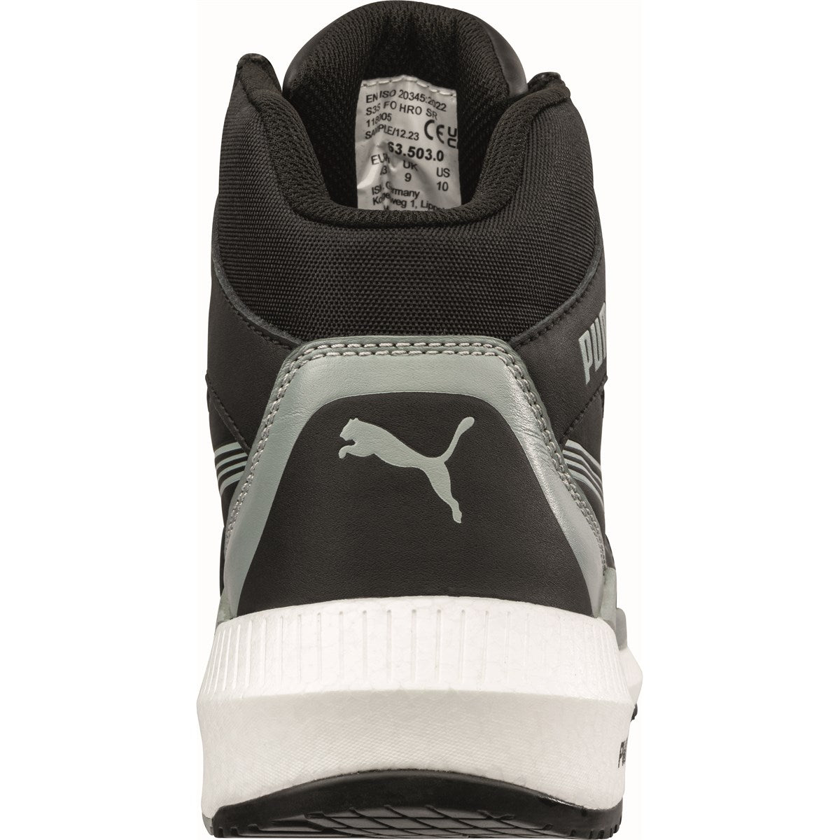 PUMA Safety MOTION PWR ZOOM MID S3S ESD Leather Safety Boots - Black/White