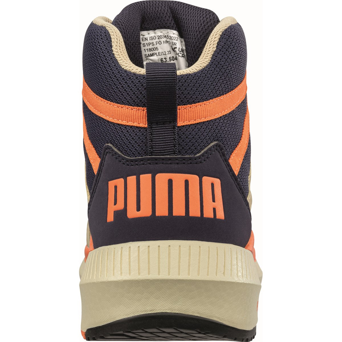 PUMA Safety MOTION PWR RIVAL MID S1PS ESD Synthetic Safety Boots - Blue/Orange