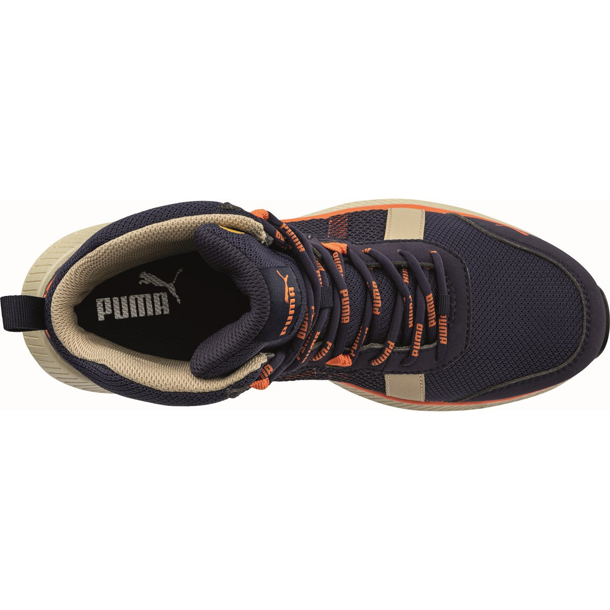 PUMA Safety MOTION PWR RIVAL MID S1PS ESD Synthetic Safety Boots - Blue/Orange