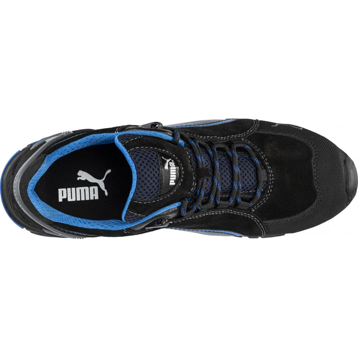 PUMA Safety METRO PROTECT RIO LOW S3 Leather Safety Trainers - Black/Blue