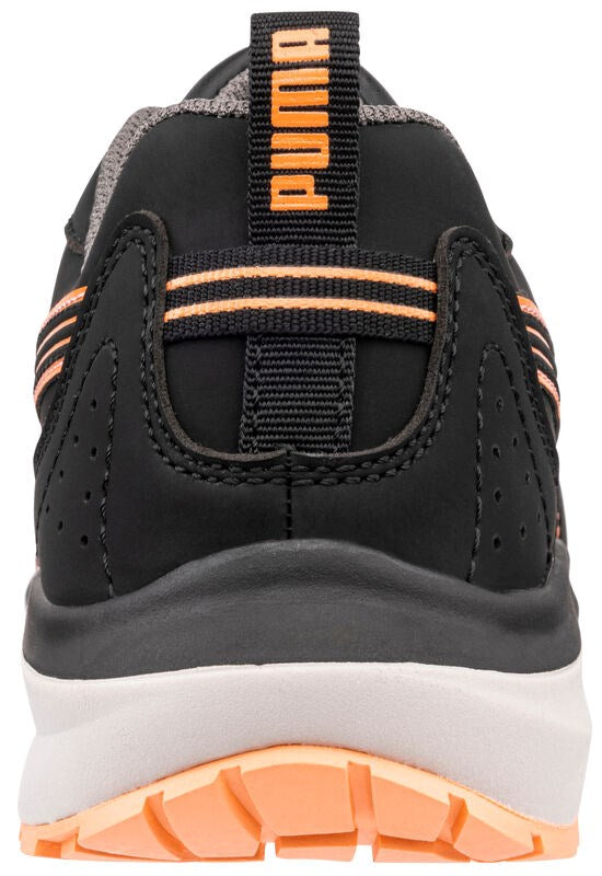 PUMA Safety MOTION WNS STEPPER LOW S3S ESD Microfibre Safety Trainers - Black/Orange
