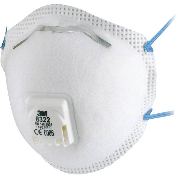 3M 8322 FFP2 Disposable Cup Shaped Half Face Mask with Valve (Pack of 10) - SecureHeights