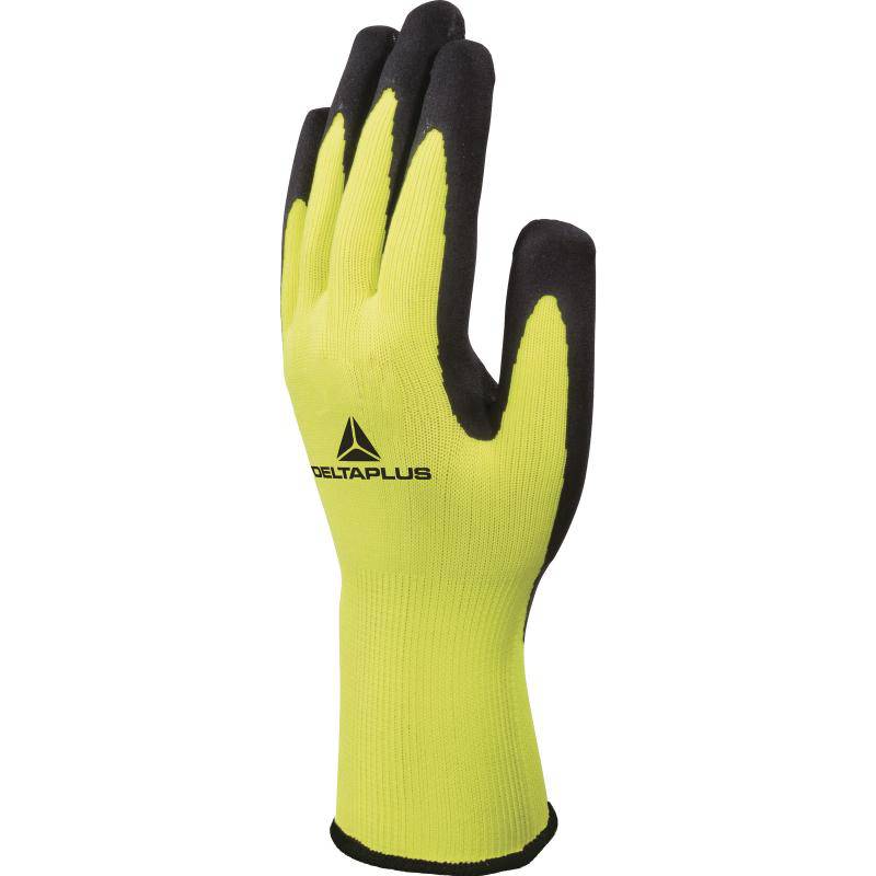 DeltaPlus APOLLON VV733 Latex Foam Coated Palm 13 Gauge Polyester Knitted General Handling Gloves (10 Pairs) - SecureHeights