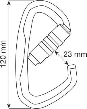 CAMP Safety ATLAS 2LOCK High Strength Twist Lock Aluminium Carabiner 137404 - SecureHeights