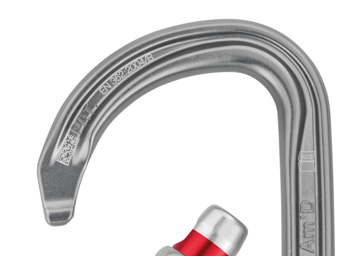 Petzl Am’D Lightweight Aluminium Asymmetrical Screw Lock Carabiner - SecureHeights