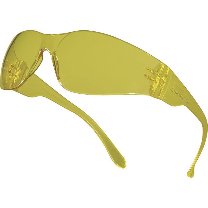 DeltaPlus BRAVA2 YELLOW Polycarbonate Monobloc Safety Glasses (Pack of 10) BRAV2JA - SecureHeights