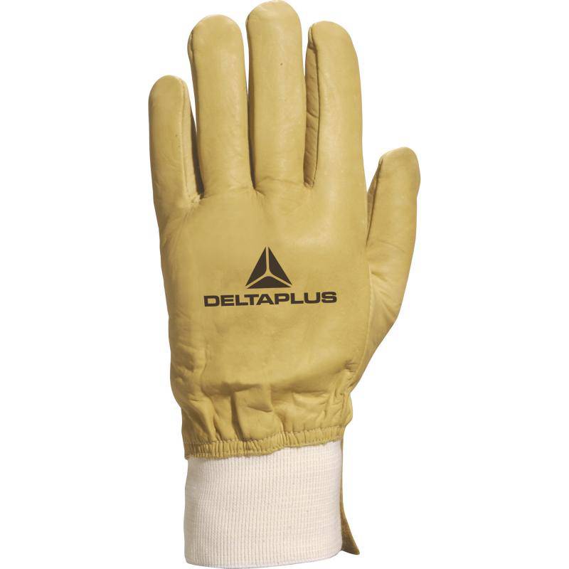DeltaPlus CBHV2 Water Repellent Cowhide Full Grain Leather Safety Gloves (3 Pairs) - SecureHeights