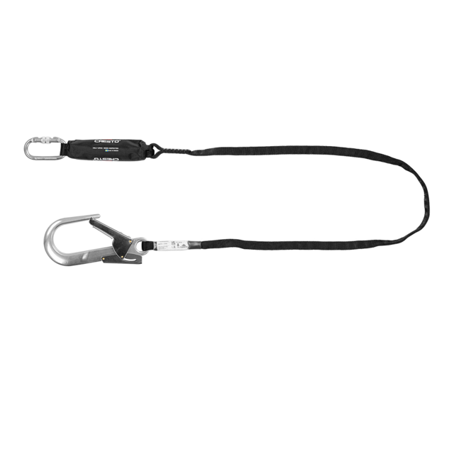 Cresto Safety CORE SINGLE-WEB 2m Single Leg Webbing Fall Arrest Lanyard with 60mm Hook H 1505