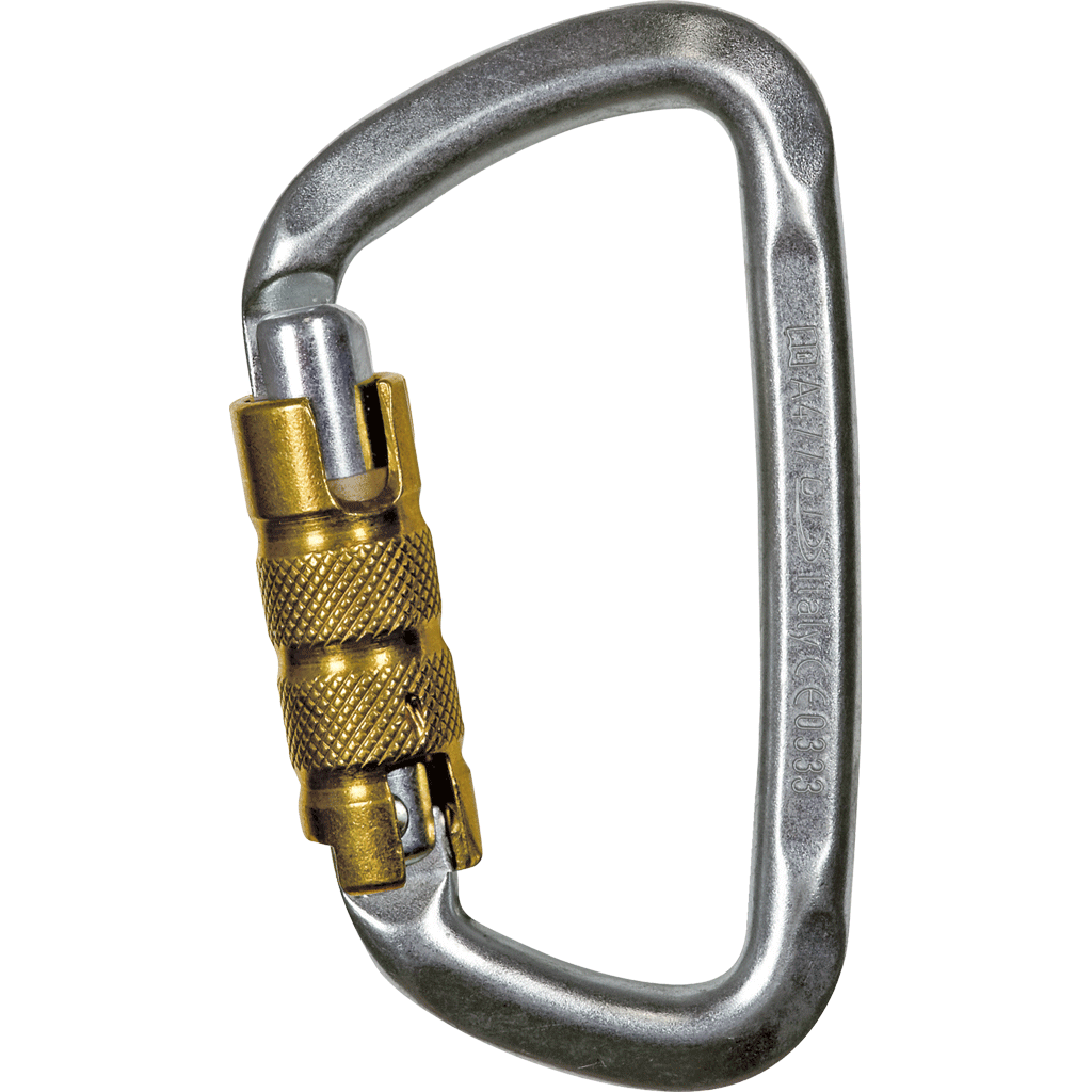 Climbing Technology D-SHAPE STEEL TG Steel Triple Twist Lock Carabiner 3C4770A - SecureHeights