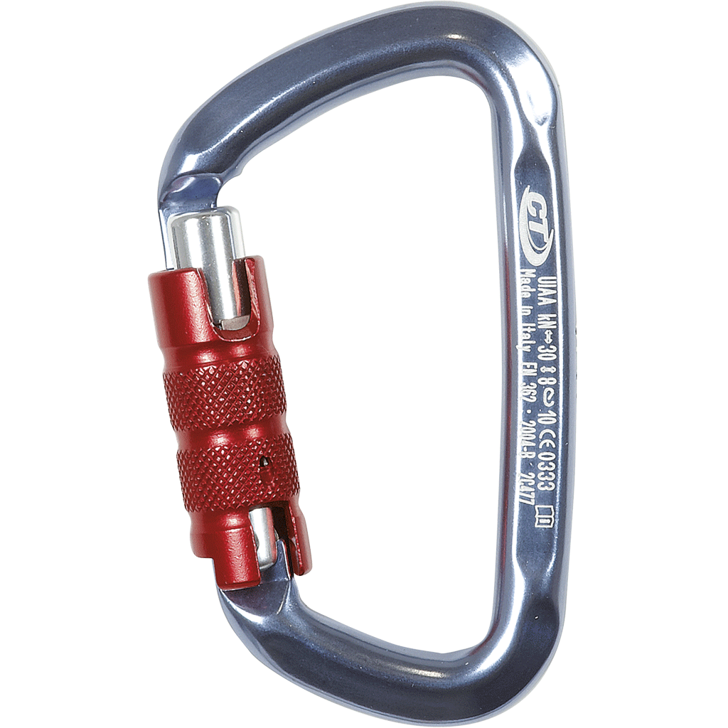 Climbing Technology D-SHAPE TG Light-Alloy Triple Twist-Lock Carabiner - SecureHeights