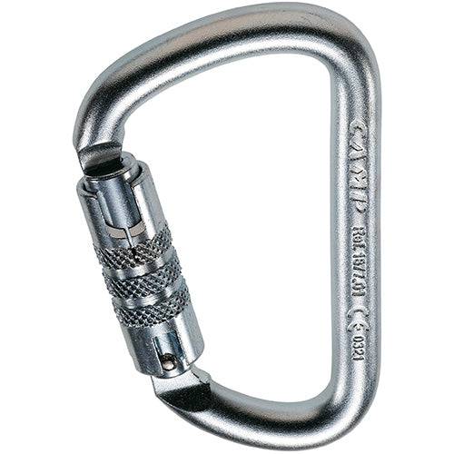 CAMP Safety D PRO 2LOCK High Strength Twist Lock Steel Carabiner 187701 - SecureHeights