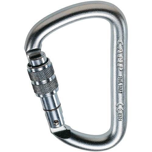 CAMP Safety D PRO LOCK High Strength Screwgate Steel Carabiner 1877 - SecureHeights