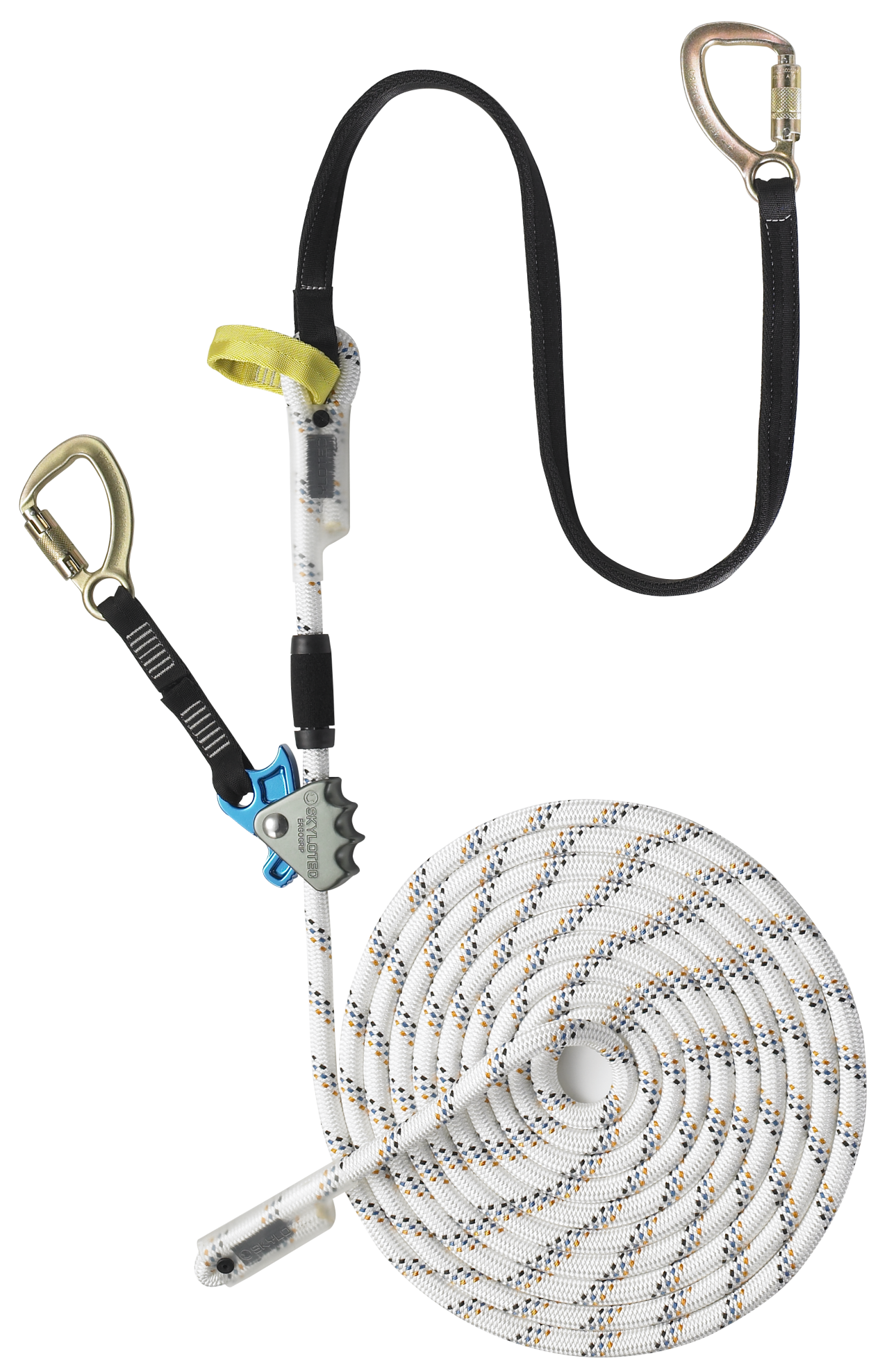 Skylotec ERGOGRIP RESCUE Single Leg Work Positioning Lanyard with Rescue Loop 7m-10m - SecureHeights